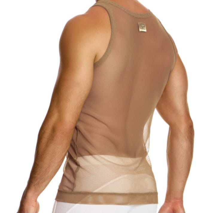 Tof Provocative Tank Top Made For Semi-Transparent Stretch Mesh Fitted Cut